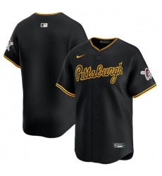 Men's Pittsburgh Pirates Blank Black Alternate Limited Baseball Stitched Jersey