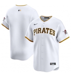 Men's Pittsburgh Pirates Blank White Home Limited Baseball Stitched Jersey