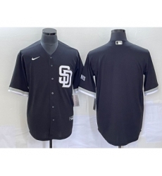 Men's San Diego Padres Blank Black Cool Base Stitched Baseball Jersey