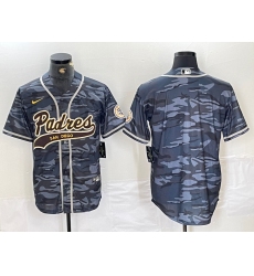 Men's San Diego Padres Blank Gray Camo Cool Base Stitched Jersey