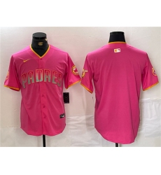 Men's San Diego Padres Blank Pink Cool Base Stitched Baseball Jersey