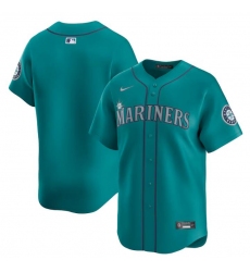 Men's Seattle Mariners Blank Aqua Alternate Limited Stitched jersey