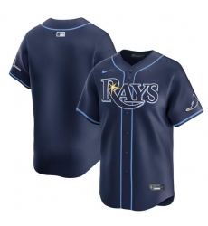 Men's Tampa Bay Rays Blank Navy Away Limited Stitched Baseball Jersey