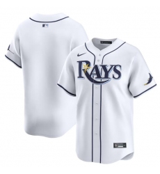 Men's Tampa Bay Rays Blank White Home Limited Stitched Baseball Jersey