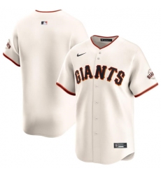 Men's San Francisco Giants Blank Cream Home Limited Stitched Baseball Jersey