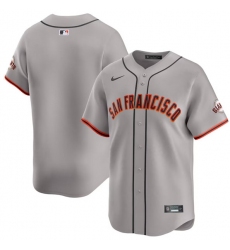 Men's San Francisco Giants Blank Gray Away Limited Stitched Baseball Jersey