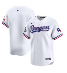 Men's Texas Rangers Blank Nike White Home 2023 World Series Champions Limited Jersey