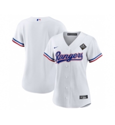 Women's Texas Rangers Blank White 2023 World Series Stitched Baseball Jersey