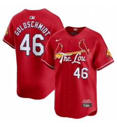 Men's St. Louis Cardinals #46 Paul Goldschmidt Red 2024 City Connect Limited Stitched Baseball Jersey