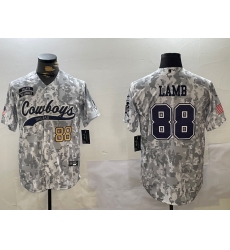 Men's Dallas Cowboys #88 CeeDee Lamb Arctic Camo 2024 Salute to Service Stitched Baseball Jerseys