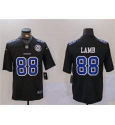 Men's Dallas Cowboys #88 CeeDee Lamb Black Throwback With Vapor Untouchable Limited Football Stitched Jersey