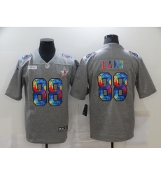 Men's Dallas Cowboys #88 CeeDee Lamb Gray Rainbow Version Nike Limited Jersey