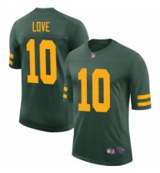 Youth Green Bay Packers #10 Jordan Love Rush Vapor Limited Throwback Stitched Football Jersey