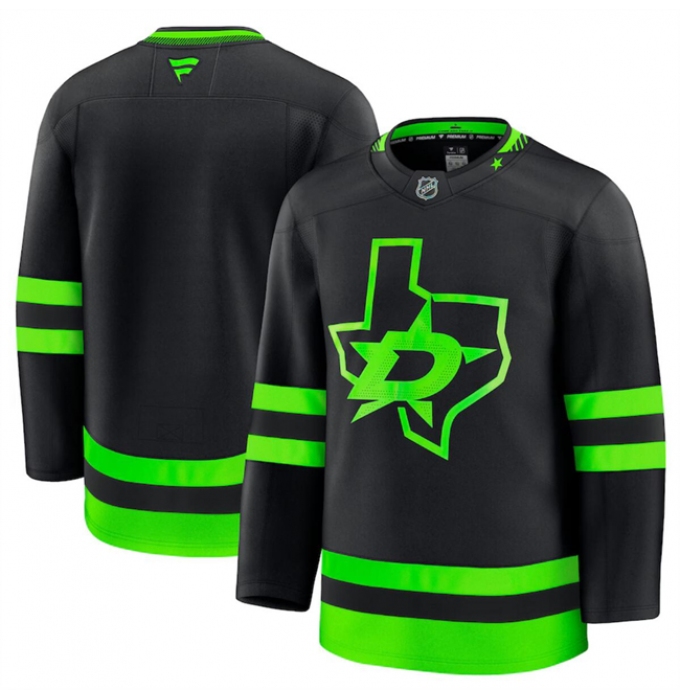 Men's Dallas Stars Blank Black 2024-25 Alternate Stitched Hockey Jersey