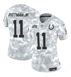 Women's Indianapolis Colts #11 Michael Pittman Jr. 2024 F.U.S.E Arctic Camo Salute To Service Limited Stitched Jersey(Run Small)