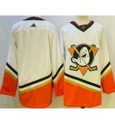 Men's Anaheim Ducks Blank White 2022 Reverse Retro Authentic Jersey