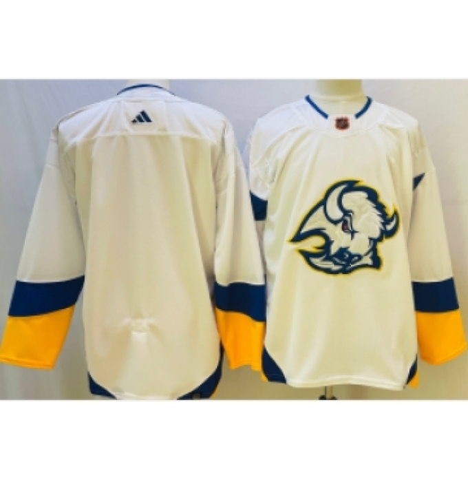 Men's Buffalo Sabres Blank White 2022 Reverse Retro Authentic Jersey