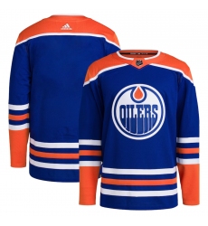 Men's Edmonton Oilers Blank Royal Stitched Jersey