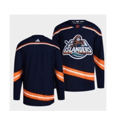 Men's New York Islanders Blank 2022 Navy Reverse Retro 2.0 Stitched Jersey