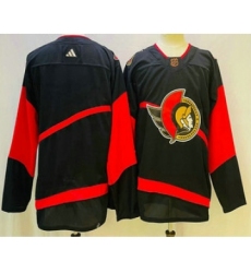 Men's Ottawa Senators Blank Black 2022 Reverse Retro Authentic Jersey