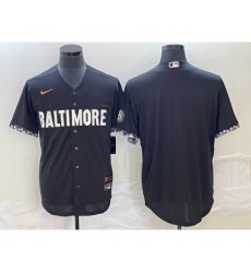 Men's Baltimore Orioles Blank Black 2023 City Connect Cool Base Stitched Jersey