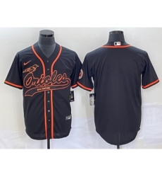 Men's Baltimore Orioles Blank Black Cool Base Stitched Baseball Jersey