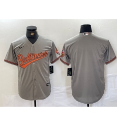 Men's Baltimore Orioles Blank Grey Stitched MLB Cool Base Nike Jersey