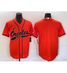 Men's Baltimore Orioles Blank Orange Cool Base Stitched Baseball Jersey