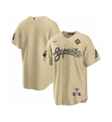 Men's Arizona Diamondbacks Blank Gold 2023 World Series City Connect Cool Base Stitched Baseball Jersey