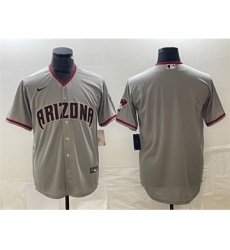 Men's Arizona Diamondbacks Blank Gray Cool Base Stitched Baseball Jersey