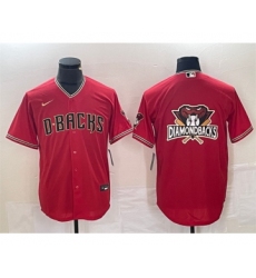 Men's Arizona Diamondbacks Red Team Big Logo Cool Base Stitched Baseball Jersey