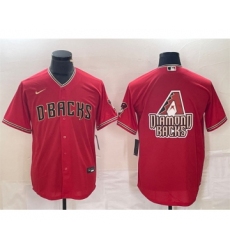 Men's Arizona Diamondbacks Red Team Big Logo Cool Base Stitched Baseball Jerseys