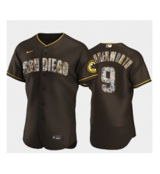 Men's San Diego Padres #9 Jake Cronenworth Diamond Edition Brown Jersey