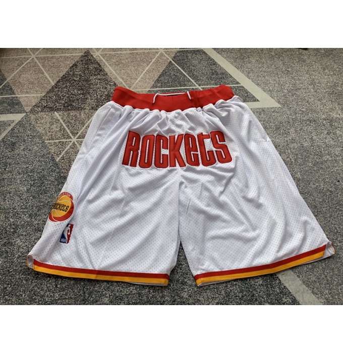 Men's Houston Rockets White Joint Name Shorts