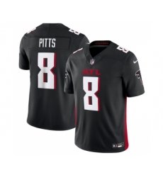 Men's Atlanta Falcons #8 Kyle Pitts Black 2023 F.U.S.E. Vapor Untouchable Limited Stitched Football Jersey