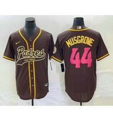 Men's San Diego Padres #44 Joe Musgrove Brown NEW 2023 City Connect Cool Base Stitched Jersey