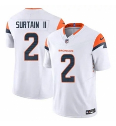 Youth Nike Denver Broncos #2 Patrick Surtain II Stitched White Limited Jersey