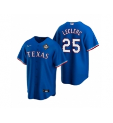 Men's Texas Rangers #25 José Leclerc Royal 2023 World Series Stitched Baseball Jersey