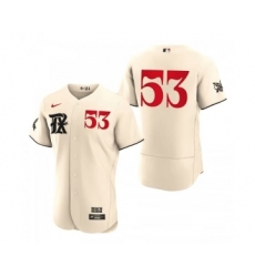 Men's Texas Rangers #53 Adolis García Cream 2023 City Connect Flex Base Stitched Baseball Jersey