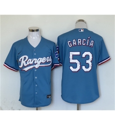 Men's Texas Rangers #53 Adolis Garcia Blue Cool Base Stitched Jersey