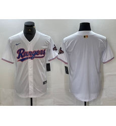 Men's Texas Rangers Bank White 2023 World Series Champions Cool Base Jersey