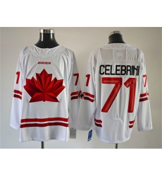 Men's Canada Hockey #71 Anthony Cirelli White Stitched Jersey