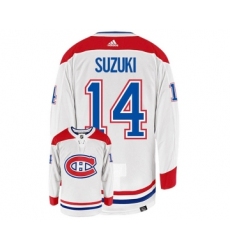 Men's Montreal Canadiens #14 Nick Suzuki White Stitched Jersey