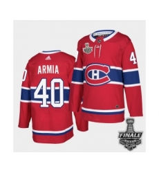 Men's Adidas Canadiens #40 Joel Armia Red Road Authentic 2021 Stanley Cup Jersey