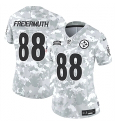 Women's Pittsburgh Steelers #88 Pat Freiermuth 2024 F.U.S.E Arctic Camo Salute To Service Limited Stitched Football Jersey(Run Small)