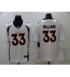 Men's Denver Broncos #33 Javonte Williams Nike White Stitched Limited Jersey