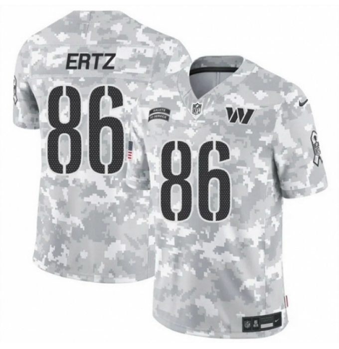 Men's Washington Commanders #86 Zach Ertz 2024 F U S E Arctic Camo Salute To Service Limited Stitched Football Jersey