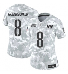 Women's Washington Commanders #8 Brian Robinson Jr. 2024 F.U.S.E Arctic Camo Salute To Service(Run Small)