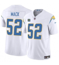 Men's Los Angeles Chargers #52 Khalil Mack White 2024 F.U.S.E. With 4-Star C Vapor Untouchable Limited Stitched Jersey