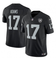 Men's Las Vegas Raiders #17 Davante Adams Black 2024 F.U.S.E 65th Anniversary Vapor Stitched Football Jersey